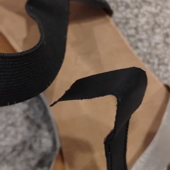 CAPRICE Black, Silver, and White Women's Sandals - Picture 5 of 6